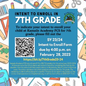 Don't Miss 7th Gr Intent to Enroll form!